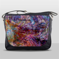 Spring Waves Messenger Bag by kaleidomarblingart