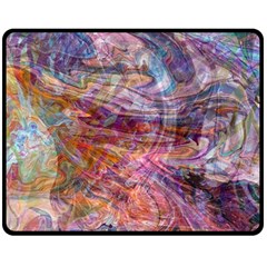 Spring Waves Two Sides Fleece Blanket (medium) by kaleidomarblingart