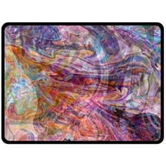 Spring Waves Two Sides Fleece Blanket (large) by kaleidomarblingart