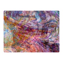 Spring Waves Two Sides Premium Plush Fleece Blanket (mini) by kaleidomarblingart