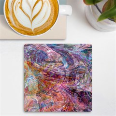 Spring Waves Uv Print Square Tile Coaster  by kaleidomarblingart