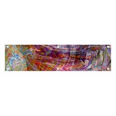 Spring Waves Banner And Sign 4  X 1  by kaleidomarblingart