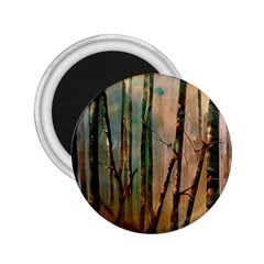 Woodland Woods Forest Trees Nature Outdoors Cellphone Wallpaper Mist Moon Background Artwork Book Co 2 25  Magnets by Grandong