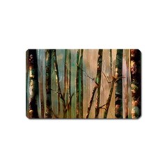 Woodland Woods Forest Trees Nature Outdoors Cellphone Wallpaper Mist Moon Background Artwork Book Co Magnet (name Card) by Grandong