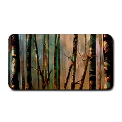 Woodland Woods Forest Trees Nature Outdoors Cellphone Wallpaper Mist Moon Background Artwork Book Co Medium Bar Mat by Grandong