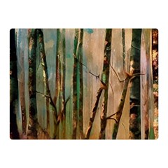 Woodland Woods Forest Trees Nature Outdoors Cellphone Wallpaper Mist Moon Background Artwork Book Co Two Sides Premium Plush Fleece Blanket (mini) by Grandong