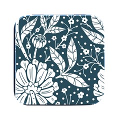 Spring Pattern Square Metal Box (black) by AlexandrouPrints