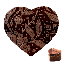 Spring Pattern Heart Wood Jewelry Box