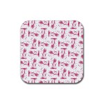 Fantasy Landscape Scene Sketchy Illustration Motif Pattern Wb Rubber Coaster (Square) Front