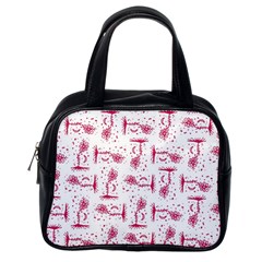 Fantasy Landscape Scene Sketchy Illustration Motif Pattern Wb Classic Handbag (one Side)