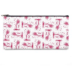 Fantasy Landscape Scene Sketchy Illustration Motif Pattern Wb Pencil Case by dflcprintsclothing