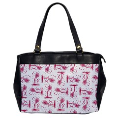 Fantasy Landscape Scene Sketchy Illustration Motif Pattern Wb Oversize Office Handbag by dflcprintsclothing