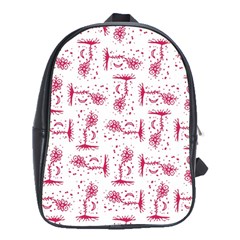 Fantasy Landscape Scene Sketchy Illustration Motif Pattern Wb School Bag (xl)