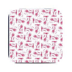 Fantasy Landscape Scene Sketchy Illustration Motif Pattern Wb Square Metal Box (black) by dflcprintsclothing