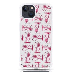 Fantasy Landscape Scene Sketchy Illustration Motif Pattern Wb Iphone 13 Tpu Uv Print Case