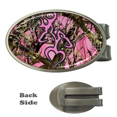 Pink Browning Deer Glitter Camo Money Clips (oval) 