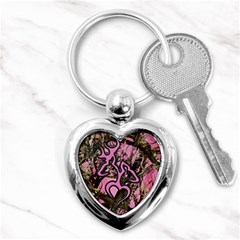 Pink Browning Deer Glitter Camo Key Chain (heart)