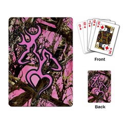 Pink Browning Deer Glitter Camo Playing Cards Single Design (rectangle)