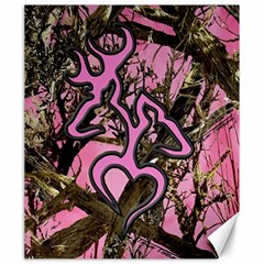 Pink Browning Deer Glitter Camo Canvas 20  X 24 