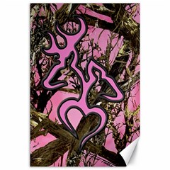 Pink Browning Deer Glitter Camo Canvas 24  X 36 