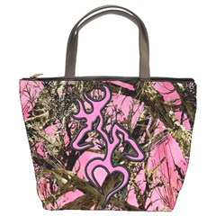 Pink Browning Deer Glitter Camo Bucket Bag