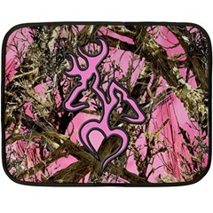 Pink Browning Deer Glitter Camo Fleece Blanket (mini)