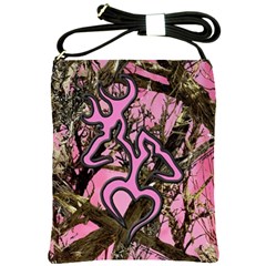 Pink Browning Deer Glitter Camo Shoulder Sling Bag