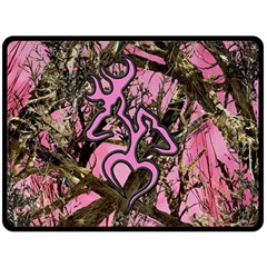 Pink Browning Deer Glitter Camo Fleece Blanket (large)