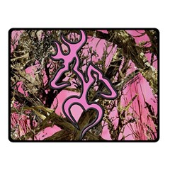 Pink Browning Deer Glitter Camo Fleece Blanket (small)