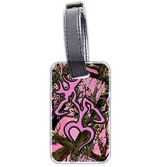 Pink Browning Deer Glitter Camo Luggage Tag (two Sides) by Maspions