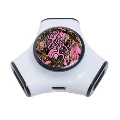 Pink Browning Deer Glitter Camo 3-port Usb Hub