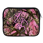 Pink Browning Deer Glitter Camo Apple iPad 2/3/4 Zipper Cases Front