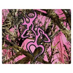 Pink Browning Deer Glitter Camo Two Sides Premium Plush Fleece Blanket (teen Size) by Maspions