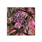 Pink Browning Deer Glitter Camo Satin Bandana Scarf 22  x 22  Front