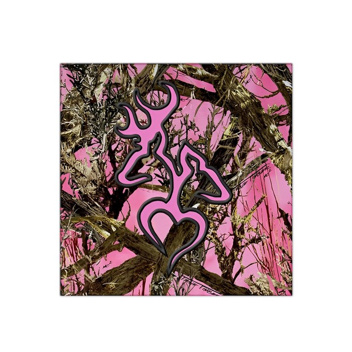 Pink Browning Deer Glitter Camo Satin Bandana Scarf 22  x 22 