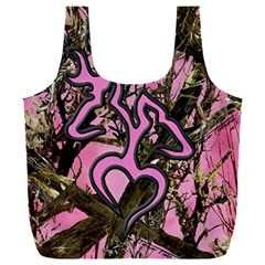 Pink Browning Deer Glitter Camo Full Print Recycle Bag (xxxl)