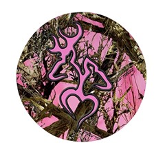 Pink Browning Deer Glitter Camo Mini Round Pill Box (pack Of 5)