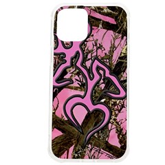 Pink Browning Deer Glitter Camo Iphone 12 Pro Max Tpu Uv Print Case by Maspions