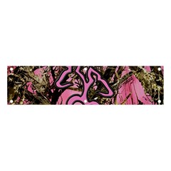 Pink Browning Deer Glitter Camo Banner And Sign 4  X 1 