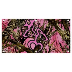 Pink Browning Deer Glitter Camo Banner And Sign 4  X 2 