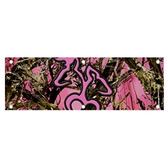 Pink Browning Deer Glitter Camo Banner And Sign 6  X 2 