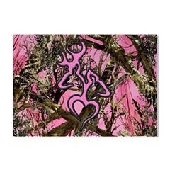 Pink Browning Deer Glitter Camo Crystal Sticker (a4)