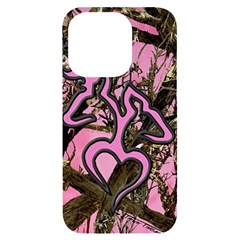 Pink Browning Deer Glitter Camo Iphone 14 Pro Black Uv Print Case