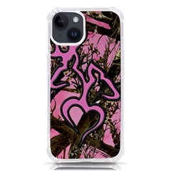 Pink Browning Deer Glitter Camo Iphone 14 Tpu Uv Print Case by Maspions