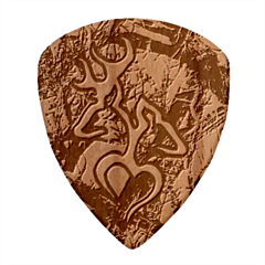 Pink Browning Deer Glitter Camo Wood Guitar Pick (set Of 10)