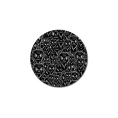 Old Man Monster Motif Black And White Creepy Pattern Golf Ball Marker by dflcprintsclothing