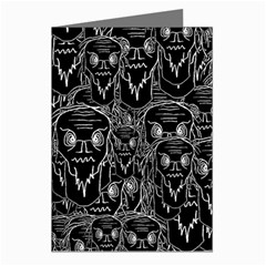 Old Man Monster Motif Black And White Creepy Pattern Greeting Cards (pkg Of 8) by dflcprintsclothing