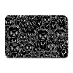 Old Man Monster Motif Black And White Creepy Pattern Plate Mats