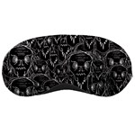 Old man monster motif black and white creepy pattern Sleep Mask Front