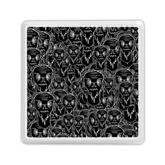 Old Man Monster Motif Black And White Creepy Pattern Memory Card Reader (square) by dflcprintsclothing